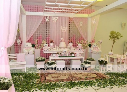 Decoração Balão Magico Ursas Brancas.