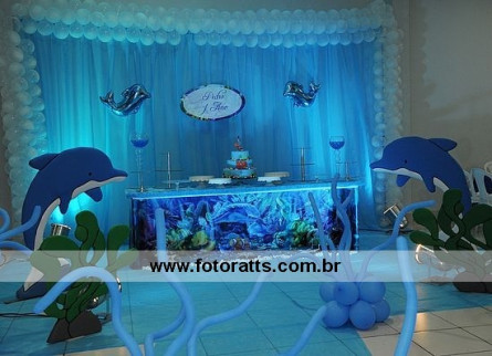 Decoração Fundo do Mar Dinda Festas.